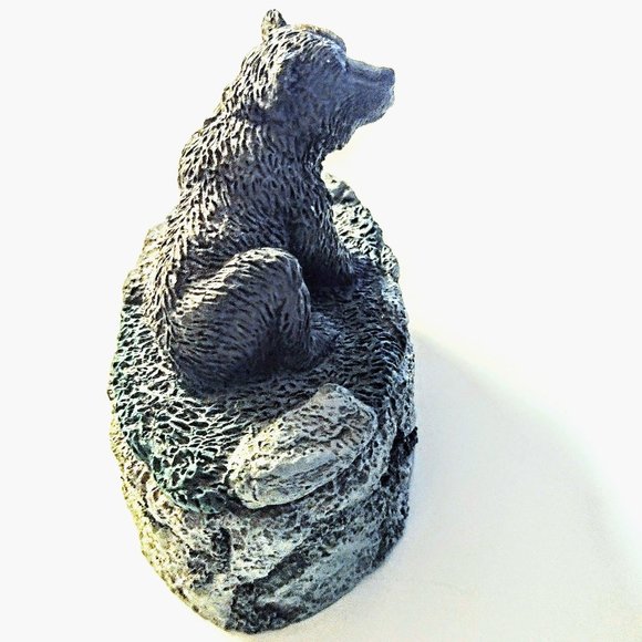 Rustic Black Bear Trinket Cast Resin Jewelry Box w/Lid ~ Cabin / Lodge Decor EUC - Picture 5 of 10